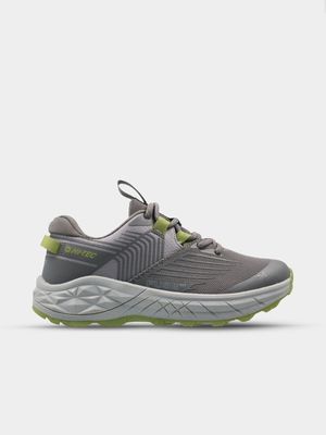 Junior Pre-School Hi-Tec Fuse Trail Grey/Green Trail Running Shoes