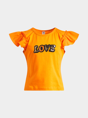 Jet Younger Boys Orange Core Crew Neck T-Shirt