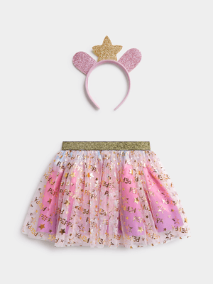 Jet Younger Girls Pink Peppa Pink Skirt