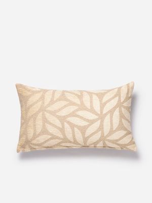 Simple Leaf Scatter Cushion Natural 35x60cm