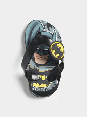 Jet Younger Boys Black Batman Flip Flop