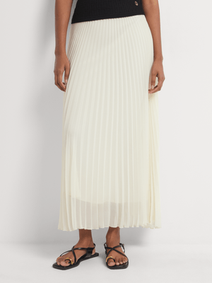 Pleated Chiffon Maxi Skirt