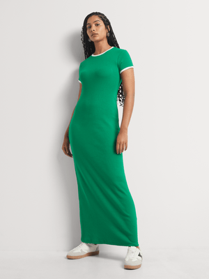 Y&G Contrast Crew Neck Column Dress