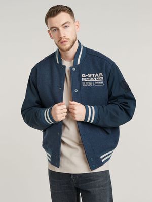 G-Star Men's Varsity Wool Medium Blue Bomber