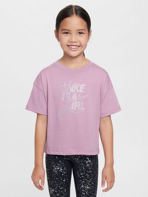 Girls Nike Sportswear Adapt Plum/Dust Tee