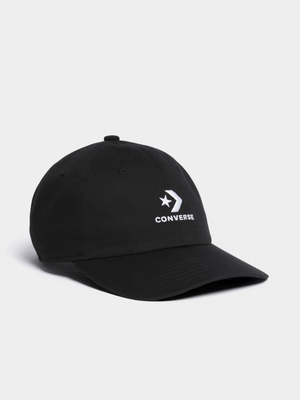 Converse Logo Lock-Up Black Baseball Cap