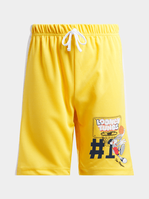 Jet Younger Boys Yellow/White Bugs Bunny Baseball Shorts