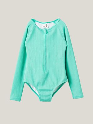 Cotton On Kids GIRL Green Lydia Low One Piece Swimsuit