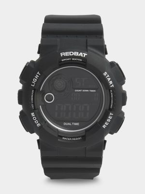 Redbat Unisex Chunky Rubber Digital Black Watch