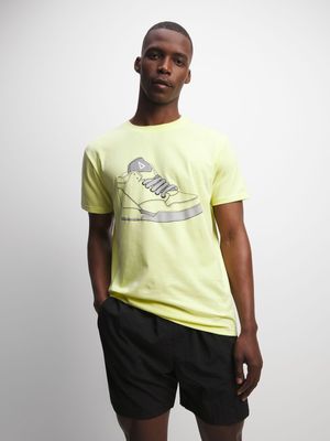 Mens APX Graphic Minimalist Sneaker Lime Tee