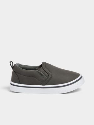 Jet Youth Boys PU Slip-on Grey Active Footwear