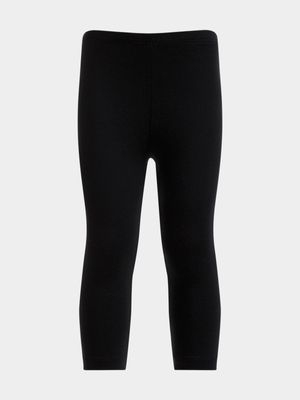 Younger Girl's Black Leggings