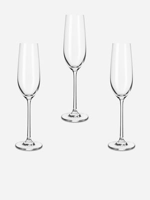 Leela Crystal Champagne Glasses 4 Pack 250mm