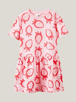 Cotton On Kids GIRL Pink Willow Short Sleeve Dress