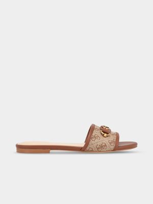 Women's Guess Brown Hammi Slides