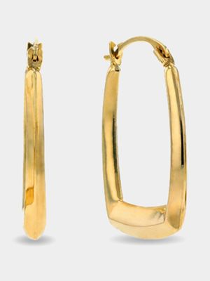 Yellow Gold, Classic Handbag Creole Earrings