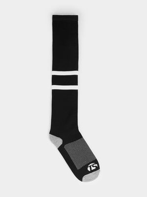 TS Non-slip Black/White Football Socks