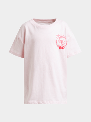 Cotton On Kids Girl Pink Poppy Short Sleeve Print T-shirt