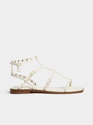 Luella Studded Gladiator Ankle Tie Strap Sandals