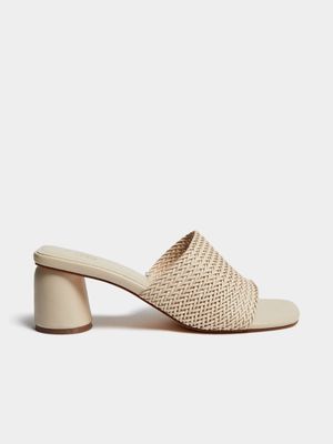 Weave Block Heels