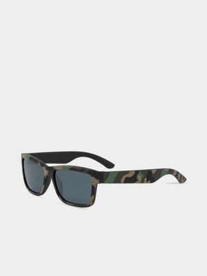 Boy's Green Camo Print Sunglasses