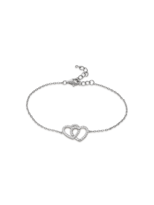 Sterling Silver Linked Heart Bracelet