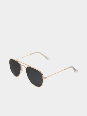 Girl's Gold Aviator Sunglasses