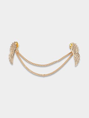 Men's Markham Angel Wings Gold Collar Tips