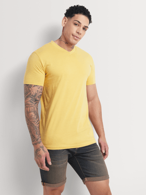 Men's Markham  V-Neck T-Shirt Yellow T-Shirt