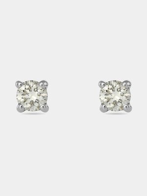 White Gold 0.25ct Diamond Solitaire Stud Earrings