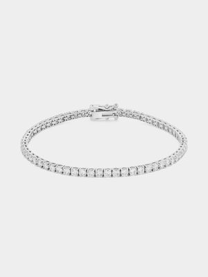 White Gold 5ct Lab Grown Diamond Tennis Bracelet