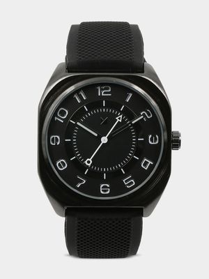 Men's Markham Tank Silicone Black Watch