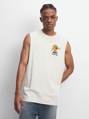 Redbat Athletics Men's Off White Tank Top