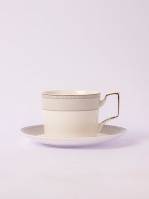 Grace Aria Cup & Saucer White