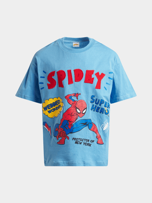 Jet Younger Boys Blue Spiderman T-Shirt