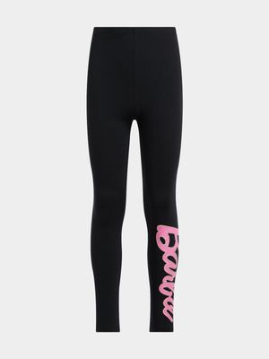 Jet Younger Girls Black Barbie Leggings