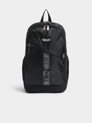 Redbat Unisex Cord Details Black Backpack