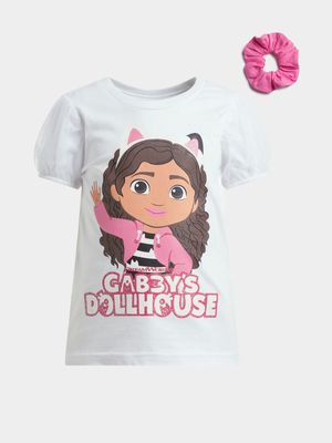 Jet Younger Girls WHite Gabby's Dollhouse T-Shirt