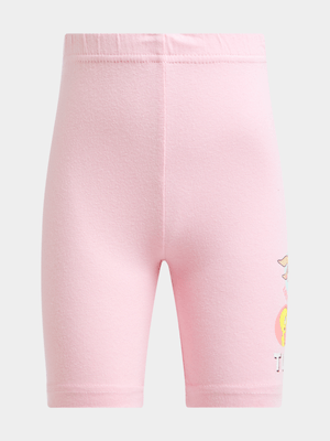 Jet Younger Girls Pink Looney Toons Cycle Shorts