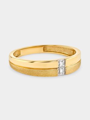 Yellow Gold Lab Grown Diamond Two-Stone Ring