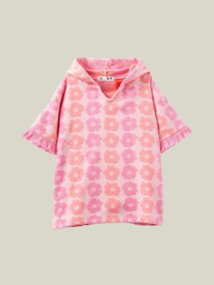 Cotton On Kids Pink Short Sleeve Hooded Towel