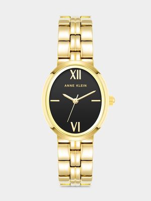 Anne Klein Gold Plated Oval Bracelet Watch