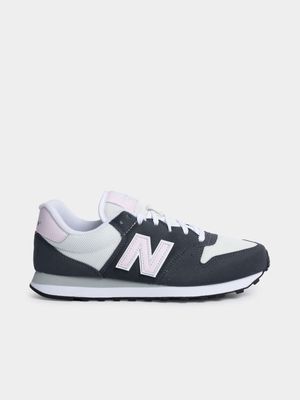 Women's New Balance 500 V2 Black/Pink Sneaker.