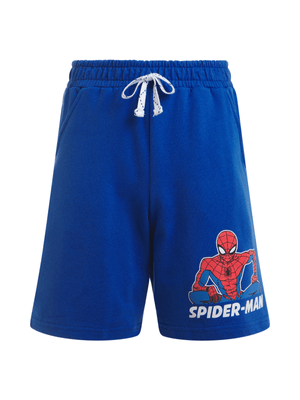 Jet Younger Boys Blue Spiderman Fleece Shorts