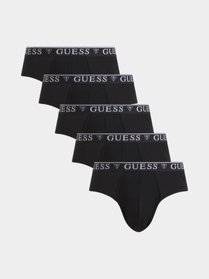 Men's Guess Black Brief 5 Pack Boxers