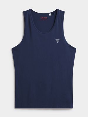 Men's Guess Blue Caleb Hero Tank Top