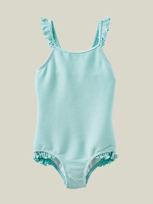 Cotton On Kids Girl Green Heather One Piece Swimsuit