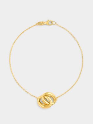 Yellow Gold Interlocking Circles Bracelet