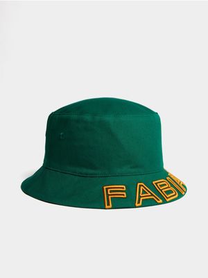 Fabiani Men's Green Logo And Crest Rev Bucket Hat