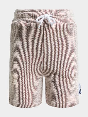 Jet Younger Boys Rust Textured Shorts